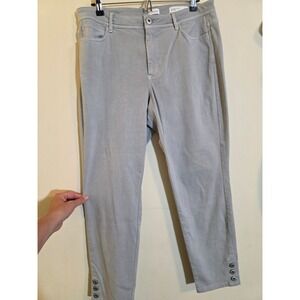 J. Jill Denim Authentic Fit Slim Ankle Pants Gray Lt Zinc Size 14 NWT 215551
